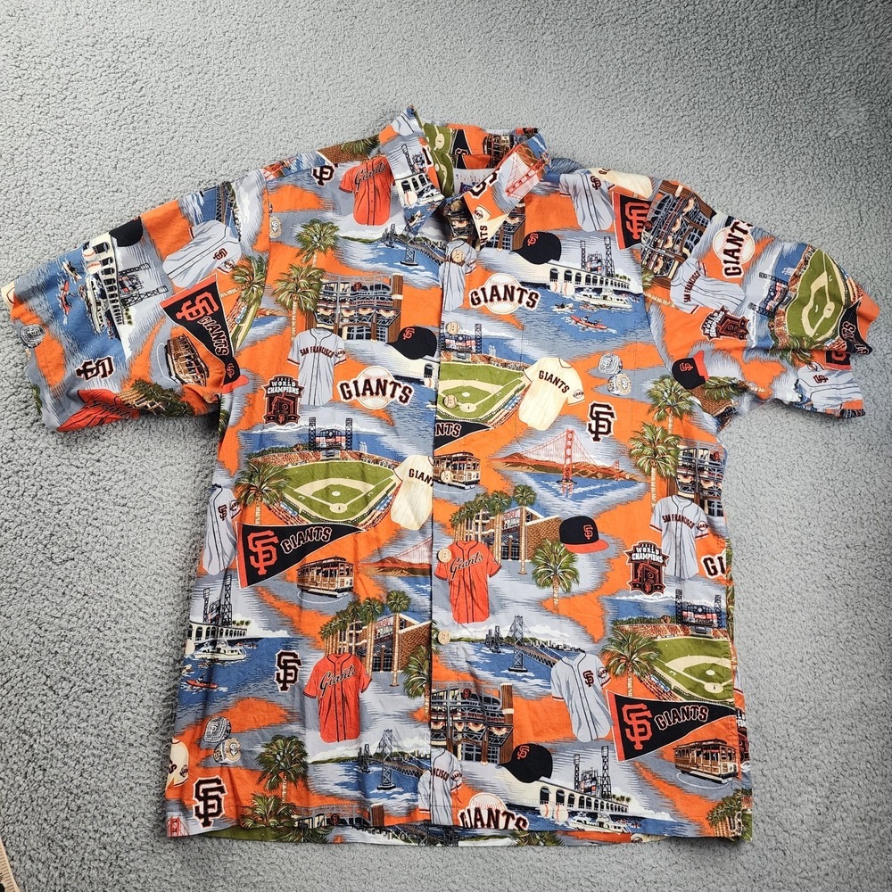 Reyn Spooner Shirt XXL San Francisco Giants SF Hawaiian Baseball 2012 Button
